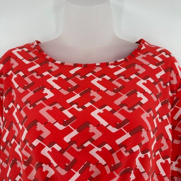 Pomander Place x Tuckernuck Red Chain Colette Dress sz XXL Long Sleeve Tie Waist - Picture 3 of 9